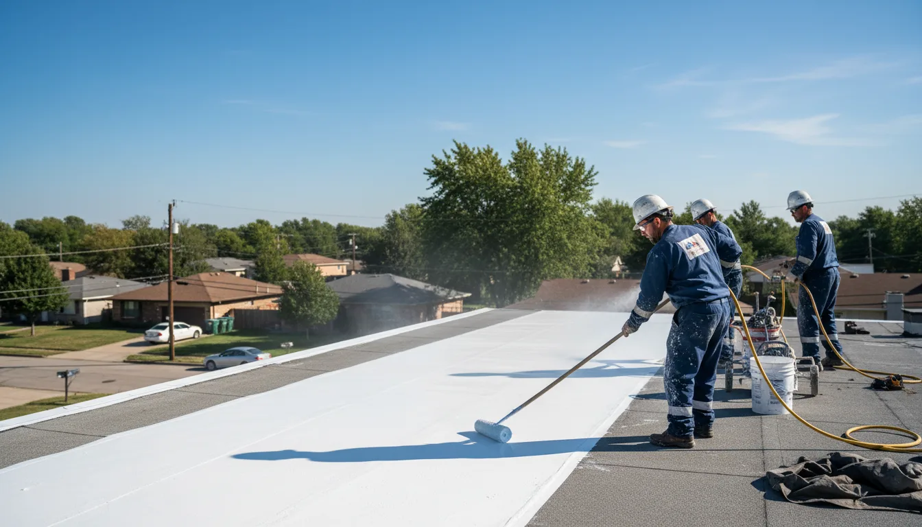 Commercial roof coating in Greenfield Center, NY near me